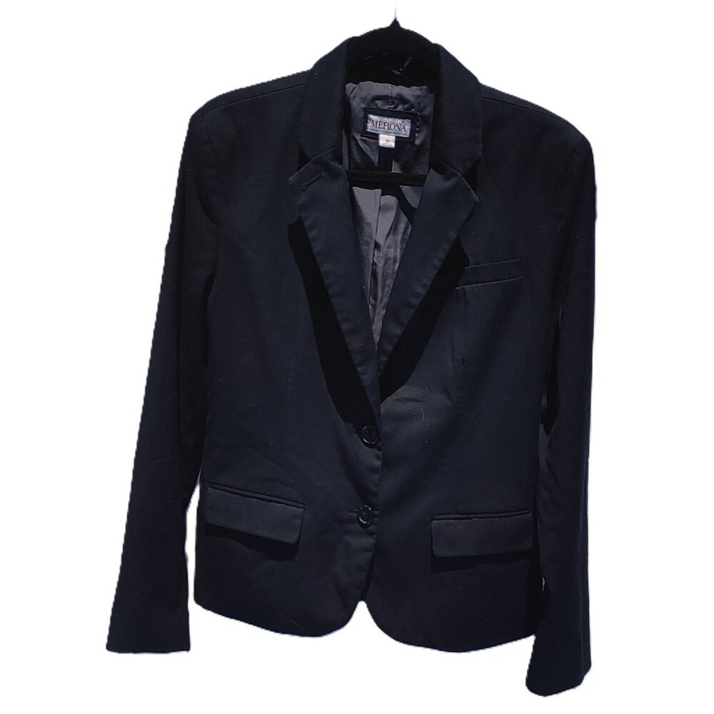 Merona Formal/Work Black Blazer Women's Size 10 (Medium/Large) Good Condition